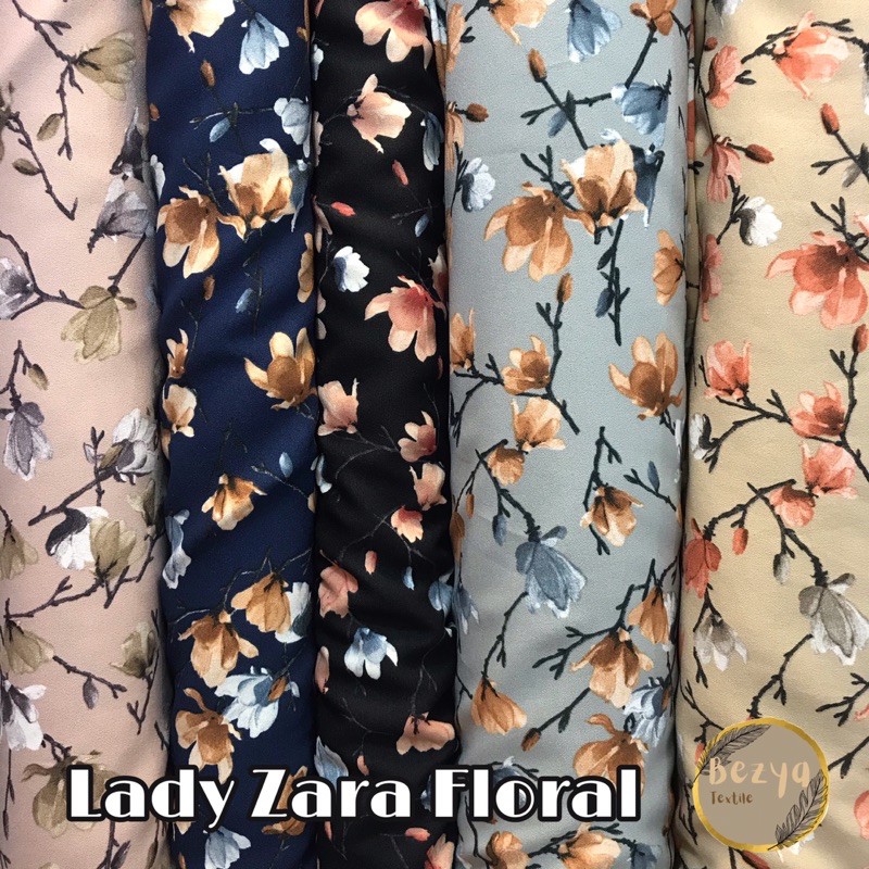LADY ZARA / LADY ZARA FLORAL / BAHAN PREMIUM / STRETCH