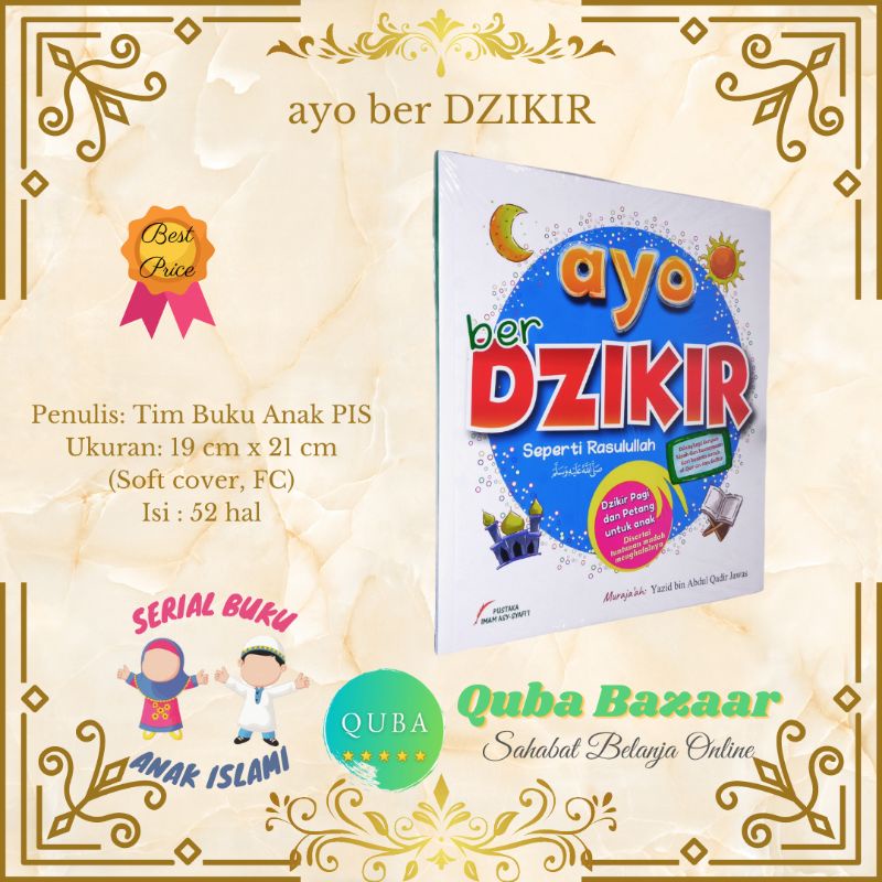 Buku Ayo Berdzikir Seperti Rasulullah | Dzikir Pagi Petang Untuk Anak