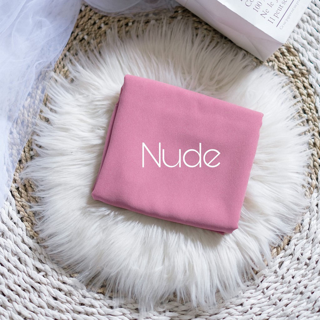 PASHMINA SQUARE CERUTY 180x75CM/PASHMINA BELLA SQUARE-NudeSQUARE