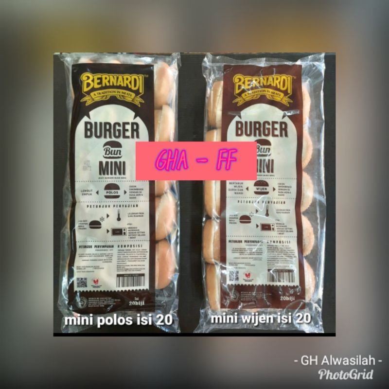 

Roti Burger mini isi 20 Bernardi