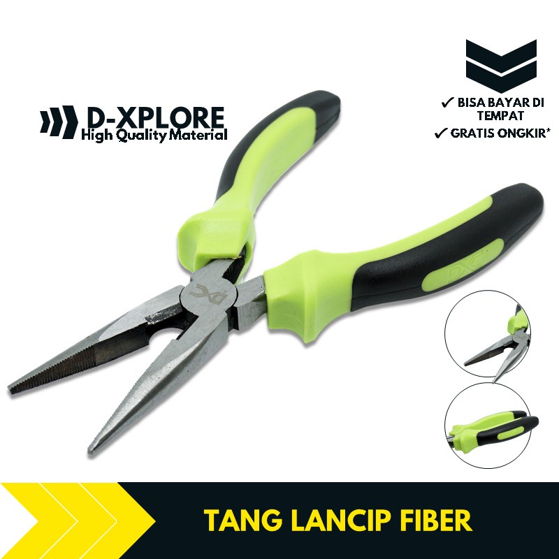 Tang Lancip Panjang 6 Inch Gagang Fiber D-Xplore TBMS973