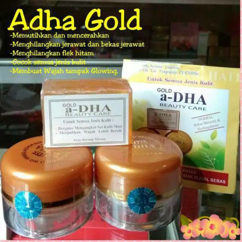 Cream ADHA Gold, Hijau, Pink MDS Original