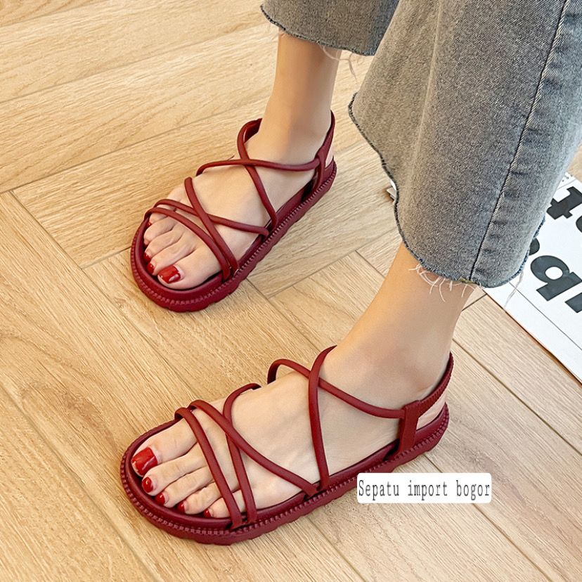 3.3 SALE【Spot】Sandal Wanita Tali Jelly Import Platform