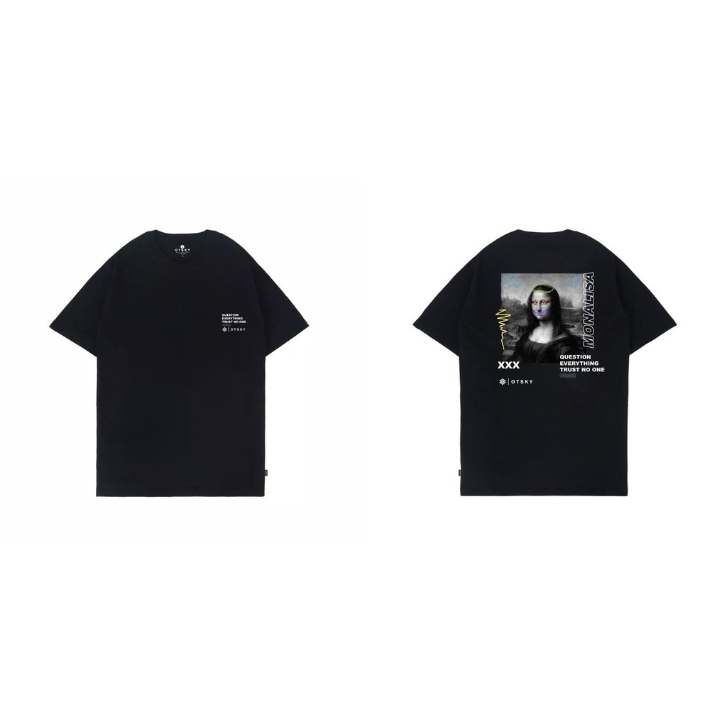 Kaos Baju Tshirt OTSKY Monalisa Black