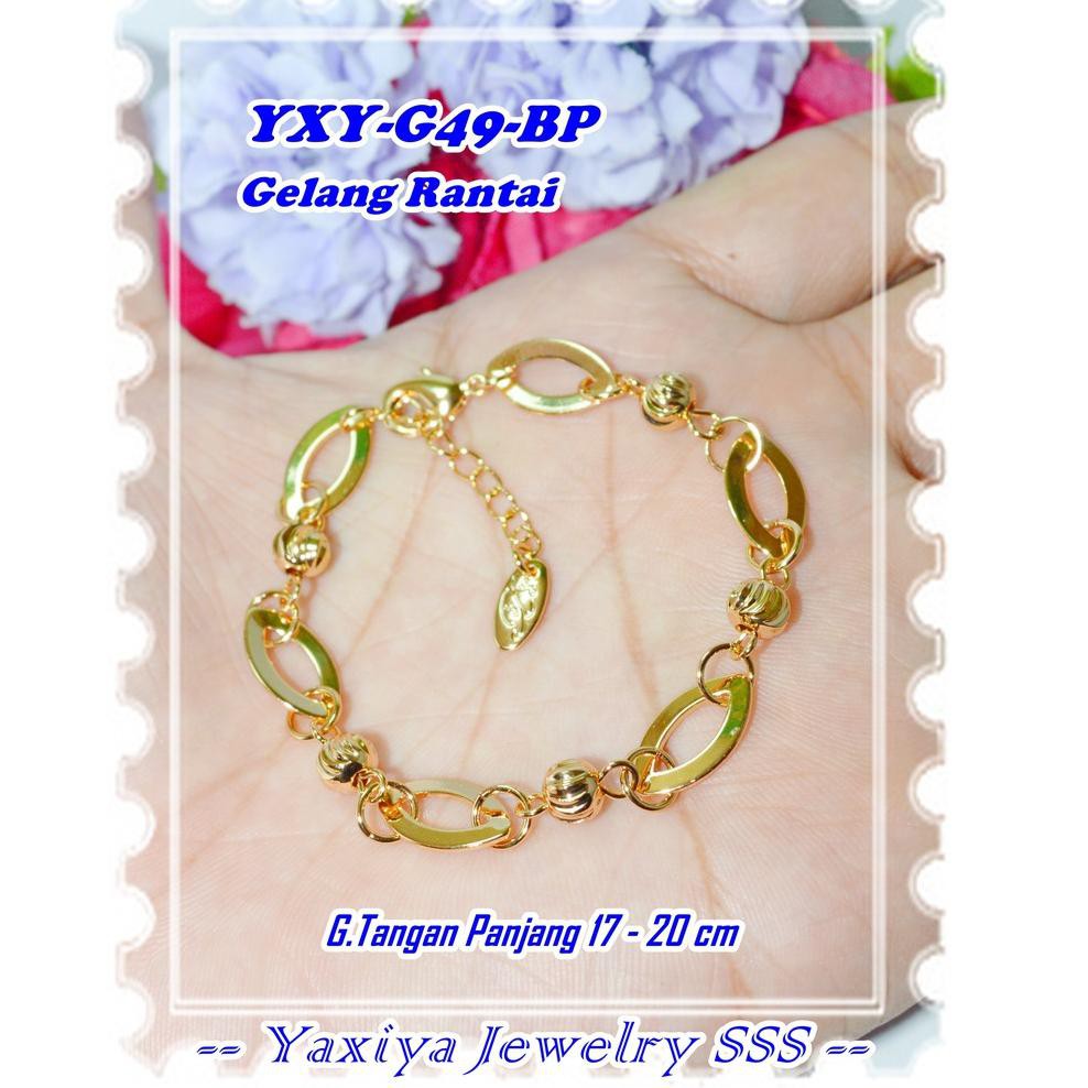 Kode Wq77 Gelang Lapis Emas 18k Yxy G49 Bp Gold Merek Yaxiya Original Indonesia