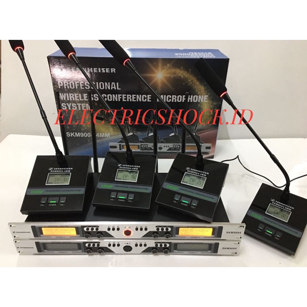 MIC WIRELESS PODIUM SENNHEISER SKM 9004 / SKM9004 4MIC MEJA FREE KOPER