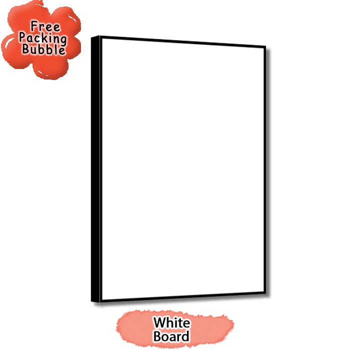 

White Board Melamin / Papan Tulis Putih Ukuran 90x140 cm