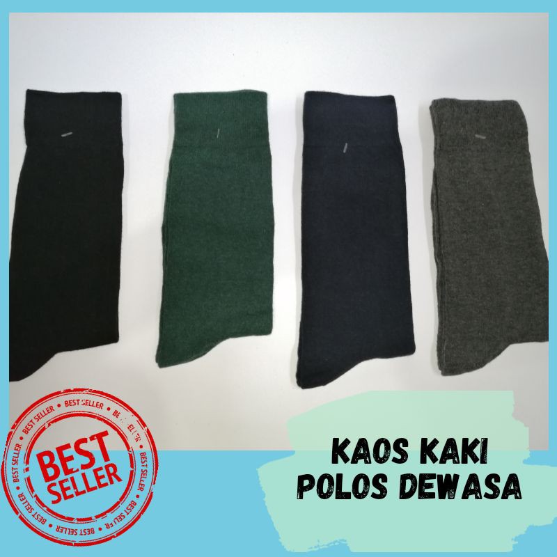 kaos kaki polos panjang dewasa