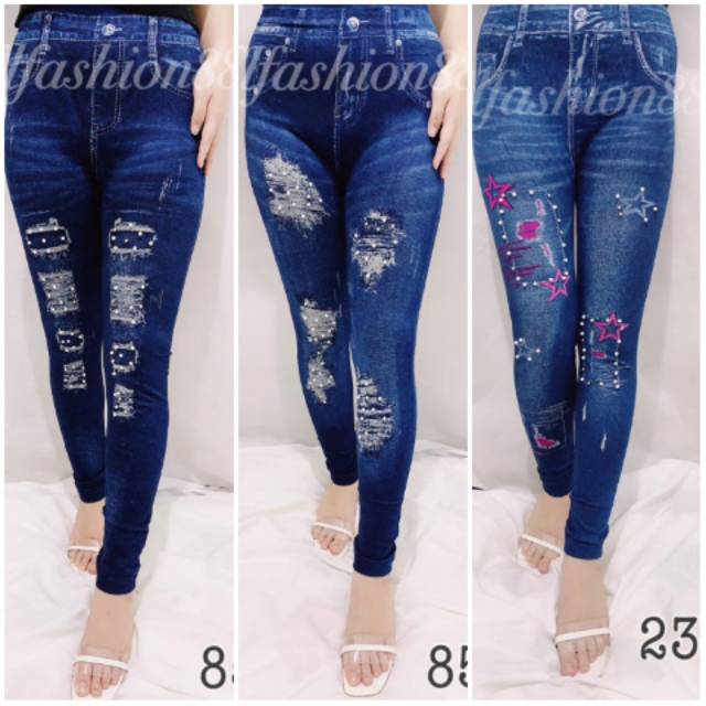 Elfashion Premium Legging Jeans Mutiara