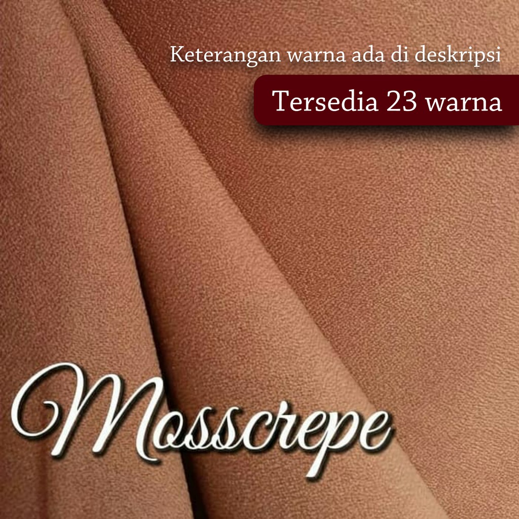 Kain Mosscrepe Moss Crepe Moscrepe Polos Eceran Meteran 