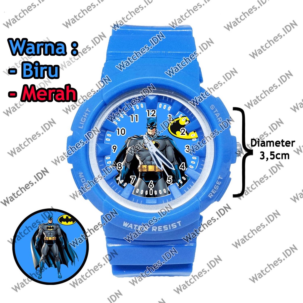 Jam Tangan Anak Laki Laki Karakter Batman  Lucu Model Terbaru Varian Warna