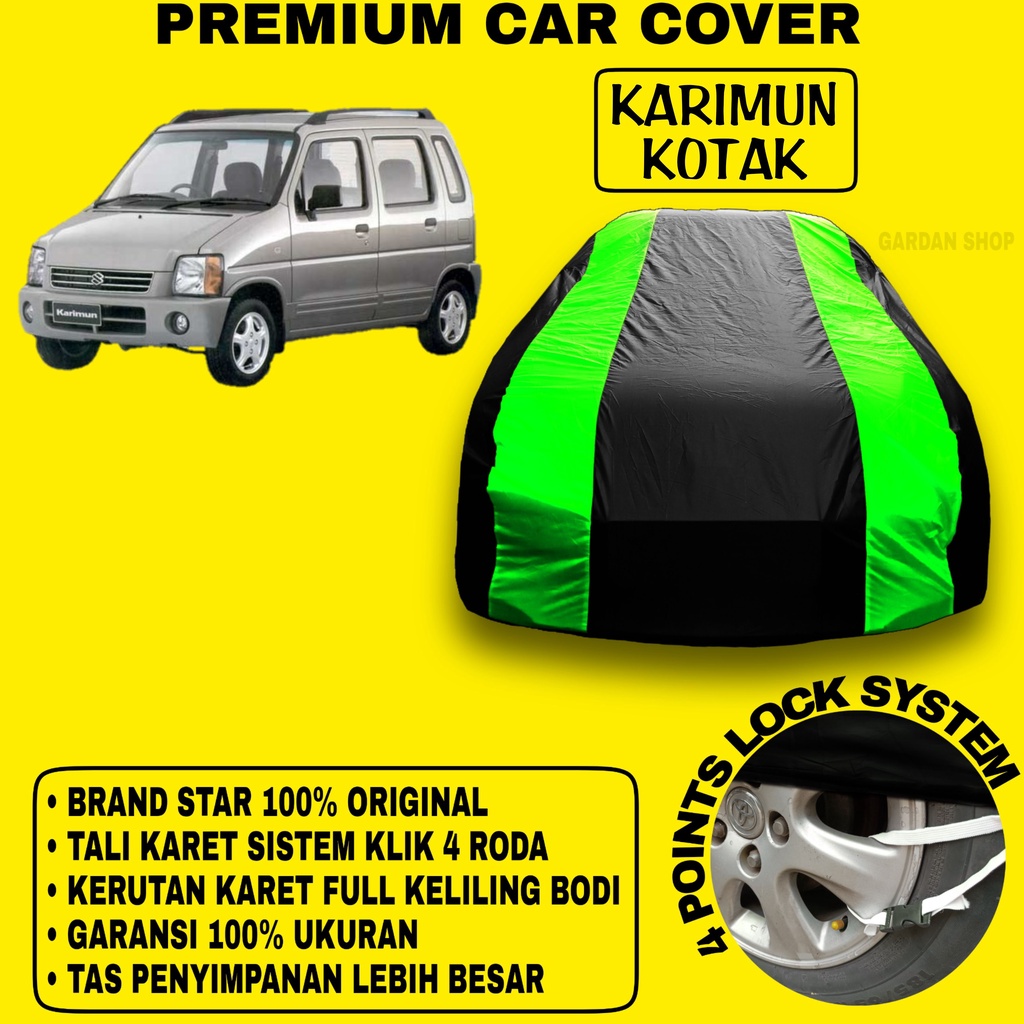 Body Cover KARIMUN KOTAK Sarung Strip HIJAU Penutup Pelindung Bodi Mobil Karimun Kotak PREMIUM