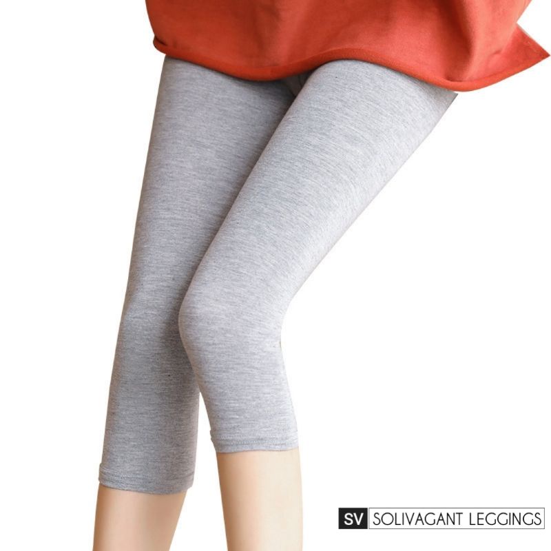 Legging Pendek Wanita 3/4 Bahan Soft Rayon Standar dan Jumbo