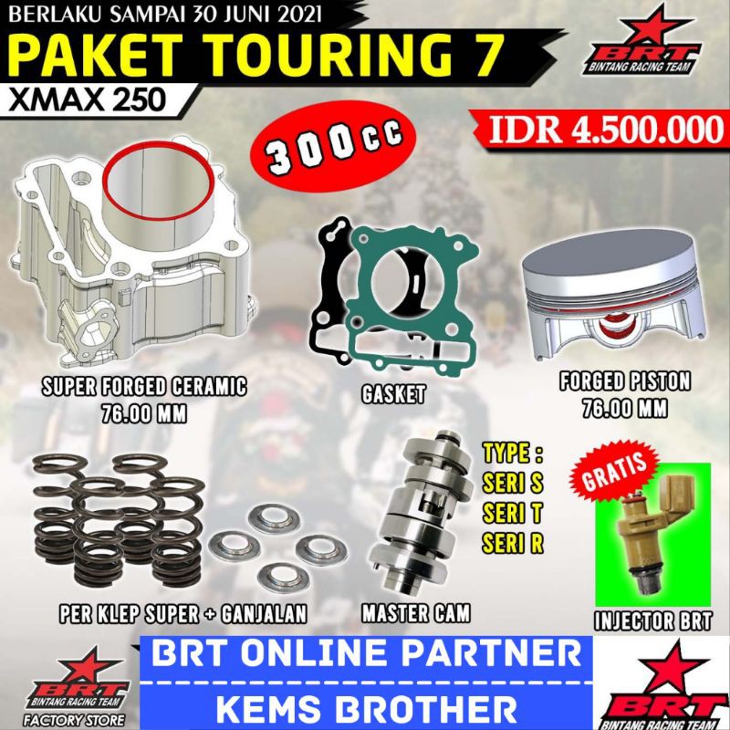 PAKET TOURING 7 BRT XMAX TOTAL 300CC