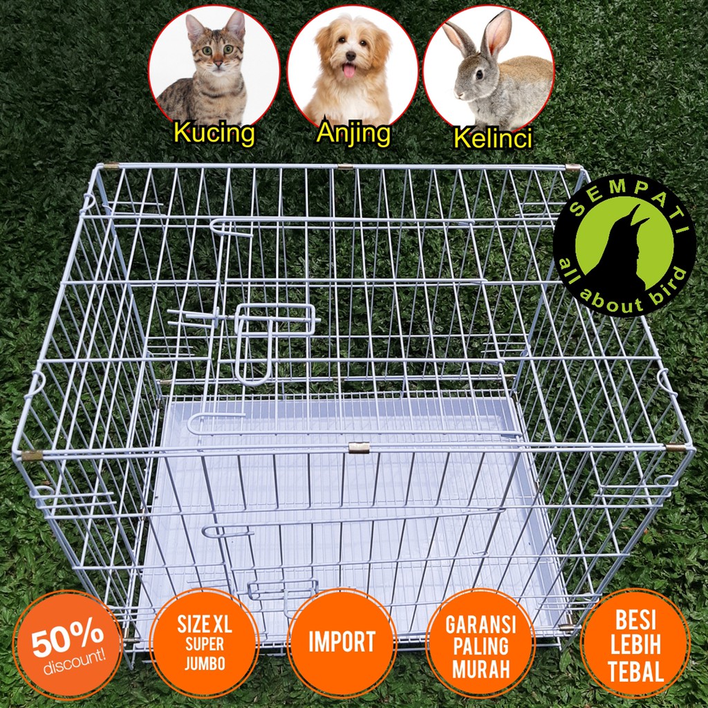 KANDANG KUCING BESI IMPORT LIPAT PET CARGO KANDANG HEWAN KANDANG KELINCI ANJING SANGKAR KUCING KDCAT-2