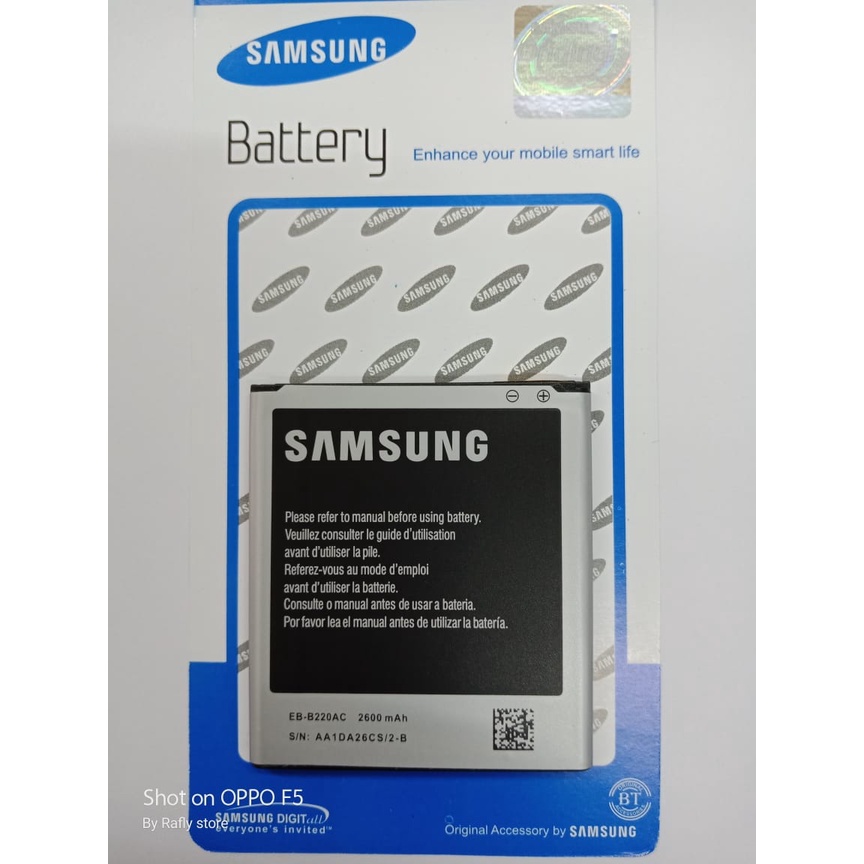 Rafly; Batrai Samsung Galaxy Grand 2 (SM-G7102) Baterai Handphone Batre Android Battery Batere Samsung Galaxy Grand 2 (SM-G7102 / SM-G7106) EB-B220AC 2600mAh Bisa Bayar Ditempat / Rafly store