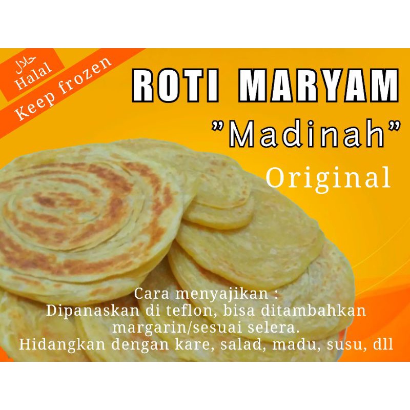 

ROTI MARYAM MADINAH/ROTI CANAI/ROTI CANE isi 5pcs