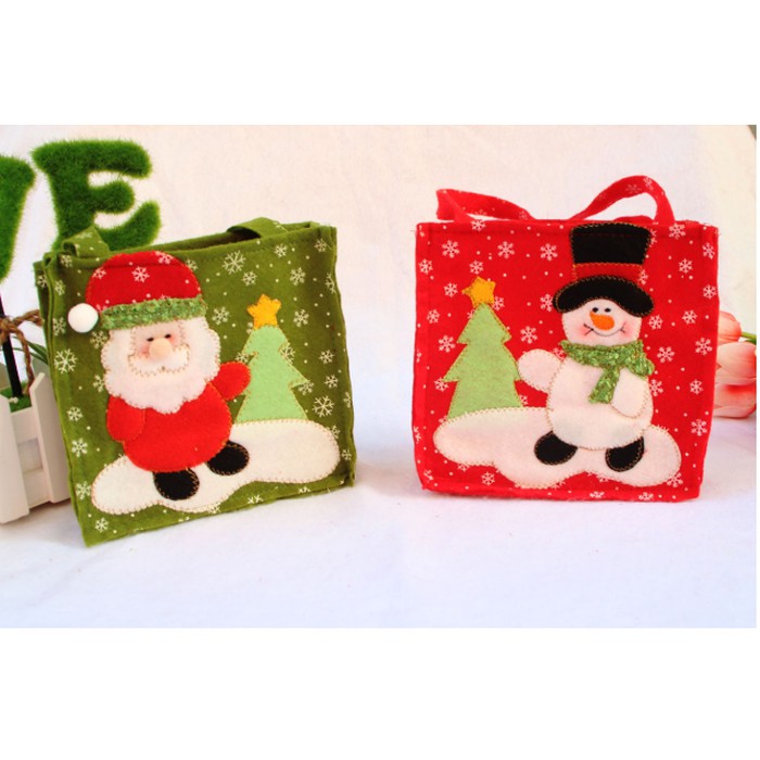 

JGO tas goodie bag kain / paper bag Christmas Edisi Natal Santa gift box