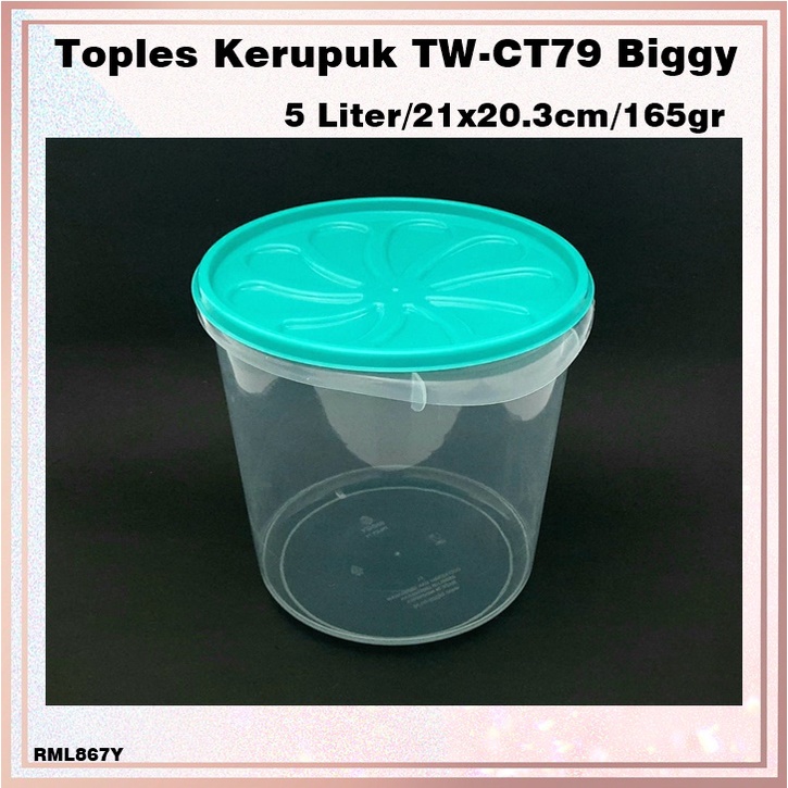 [Paket 4pcs] Toples PlastikToples Kerrupuk TW-CT79 5L BIGGY