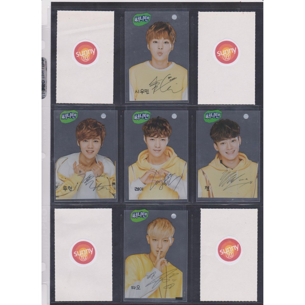 OFFICIAL EXO-M SUNNY10 VERSION 4 STICKERS