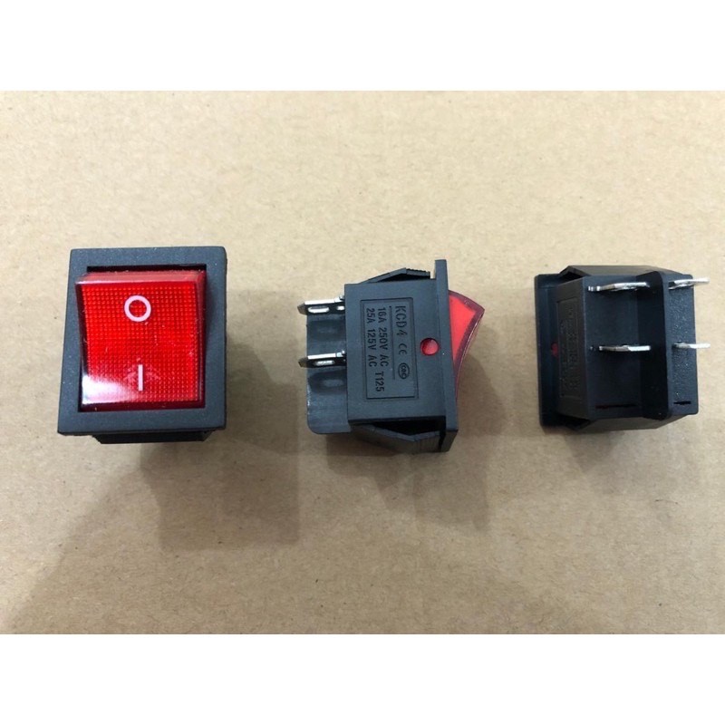 Saklar Switch Power Besar 3.1x 2.5cm 4Pin Rocker ON OFF