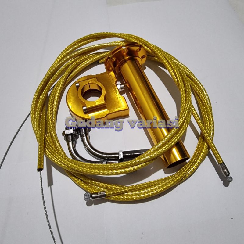 PAKET GAS SPONTAN 2 KABEL 190 CM CNC PLUS KABEL GAS DAN L GAS FULL SET CRF KLX DRACKER MIO WR 115