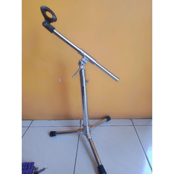 Stand mic pendek besi staenles stel stenles tiang / cagak mic
