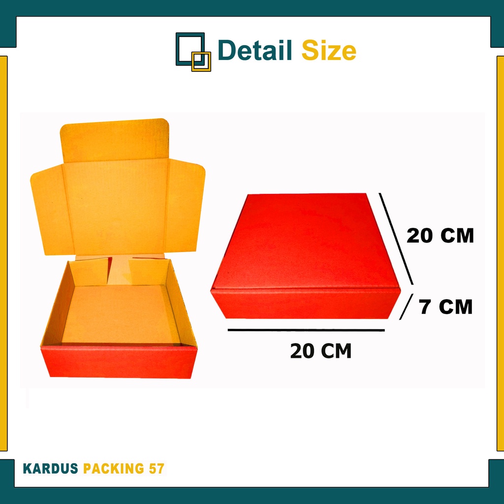 

Box 20x20x7 Cm Merah / Box Hampers / Box Serbaguna