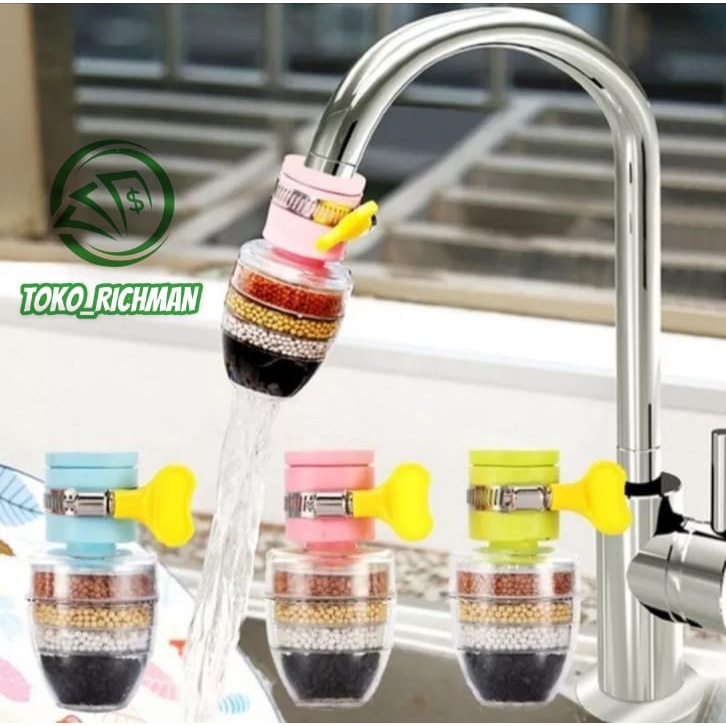 Sambungan Kran Filter Air 6 Lapis Penyaring Batu Purified Water