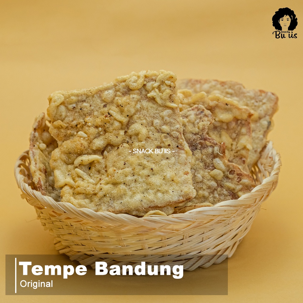 

250gram Keripik Tempe Bandung Original/Pedas Snack Bu Iis Cemilan Sukabumi