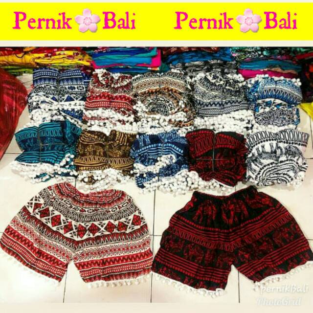 Celana Pendek PomPom Bulat Pentol PernikBali