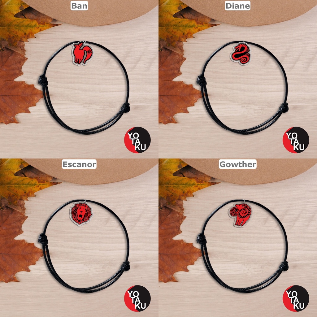 Image of Gelang Nanatsu no Taizai Tali Single Charm Anime Fanmerch BC12 Seri 1 YOTAKUSHOP #0