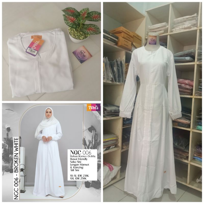 Gamis putih Couple Nibras