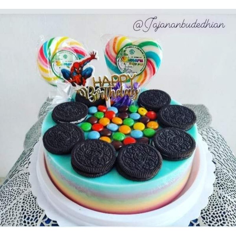 

Puding ulang tahun rainbow