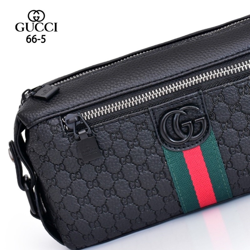 Tas Clutch Tabung Gucci Tas Tangan Handbag Pria/Wanita Kulit Import Quality