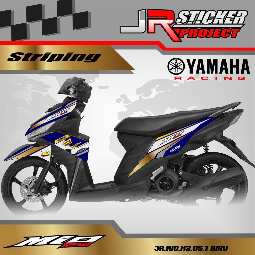 Striping Variasi Mio Z / Mio M3 -Mio 125 Stiker Sticker Skotlet Motor List Body RACING 005