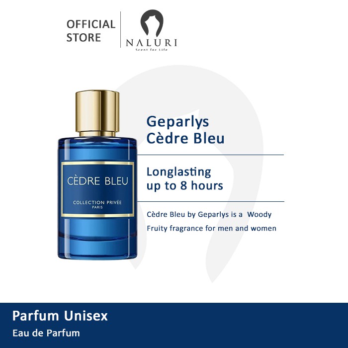 Parfum Geparlys Cedre Bleu / Eau De Parfume / Parfum Unisex / Parfum 100ml