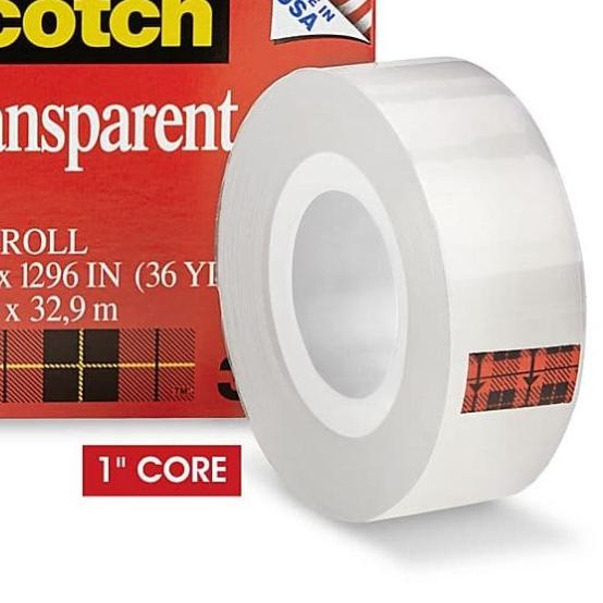 

⅍ 3M Scotch Transparent Tape 600 - 3/4 inch x 36 yard ♀