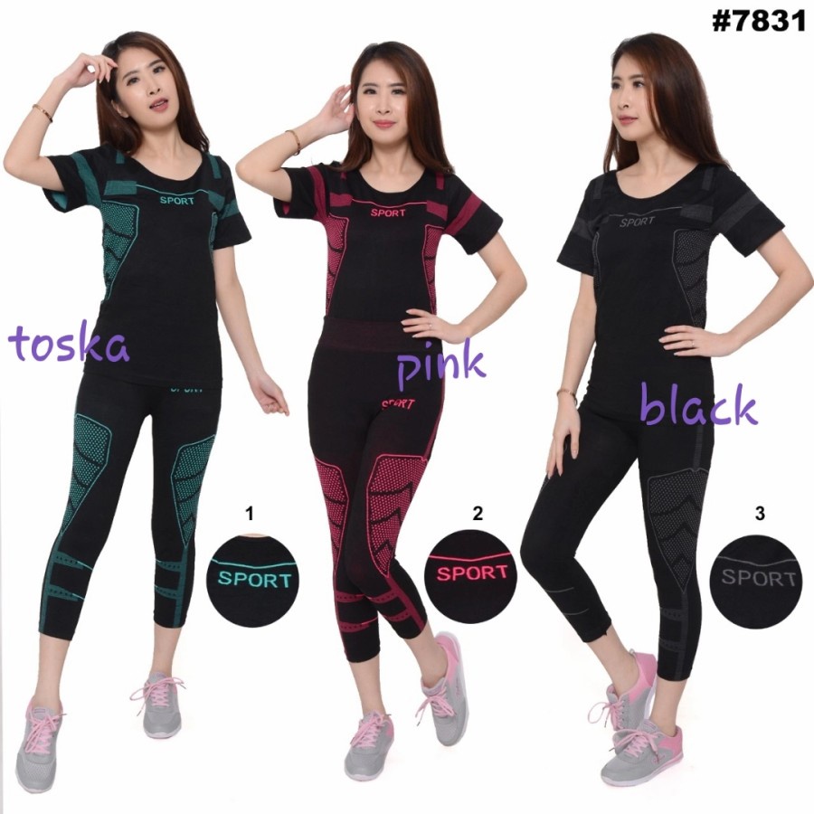 Set Olahraga Wanita Aerobic Set Olahraga Pakaian Olahraga Wanita Set Pakaian Olahraga Wanita Jumbo B