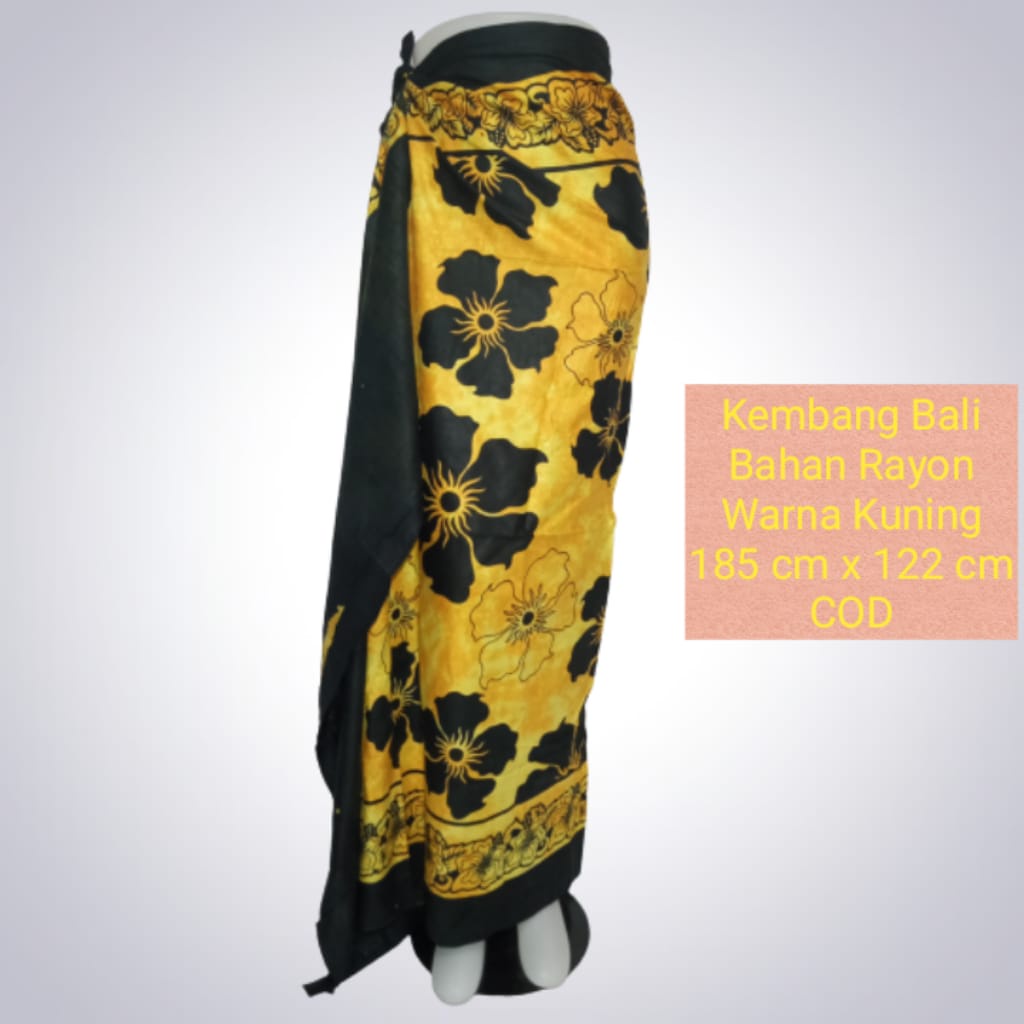 Kain Pantai Kembang Bali Katun Rayon 185 cm /122 cm Sembilanmode