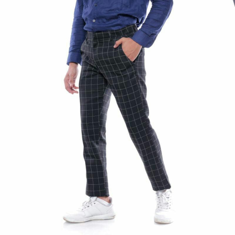 TARTAN PRIA PREMIUM CELANA CHINO CELANA KOTAK KEREN (28-38)