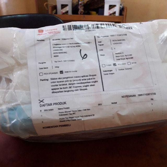 12 Pieces Tisu Wajah Travel Pack Indomaret 50 Sheets 2 Ply / Travel Tissue