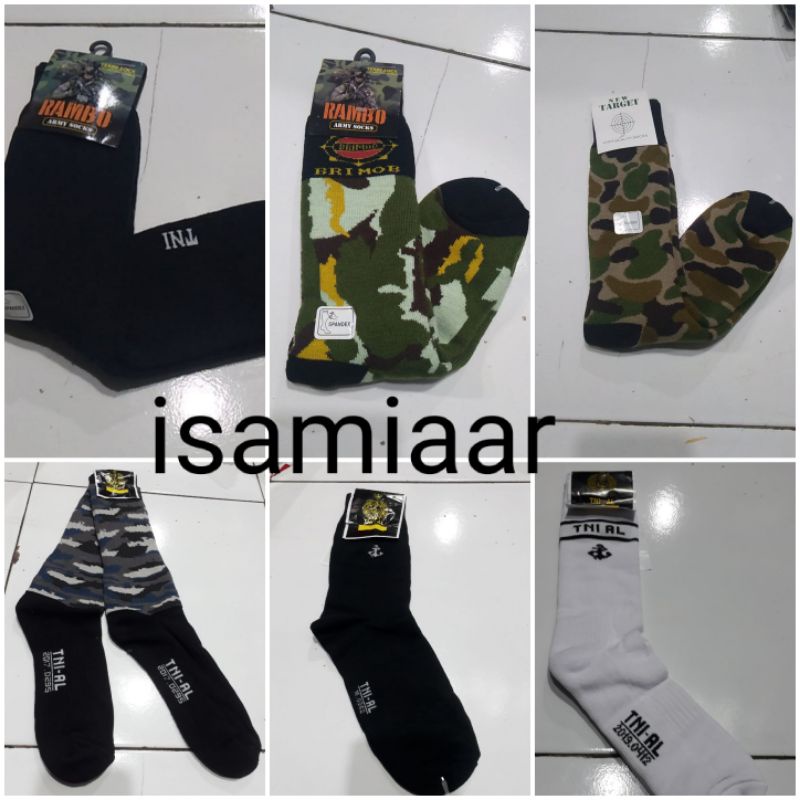 KAOS  KAKI PDL//PDH JATAH TNI .HITAM PUTIH LORENG