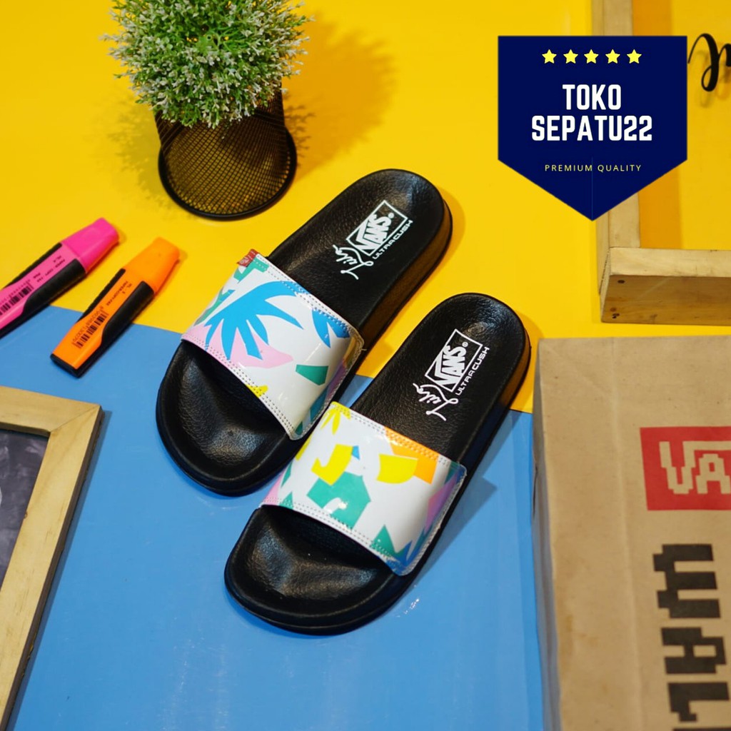  SANDAL  SELOP  VANS COLORFUL SANDAL  SLIP WANITA SANDAL  