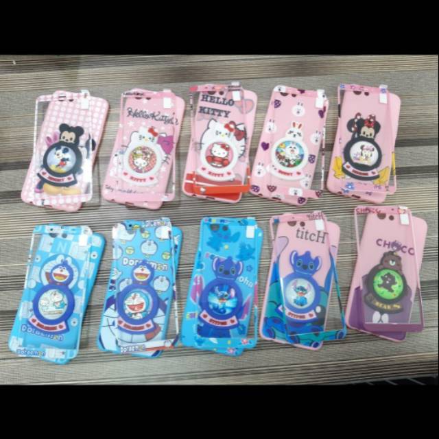 SOFT CASE LEMBUT 3D  BONEKA DISNEY PLUS TEMPERED GLASS FOR OPPO A57