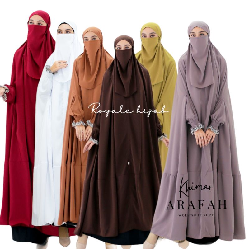 Arafah khimar cocok untuk umroh long khimar ready size m dan xl