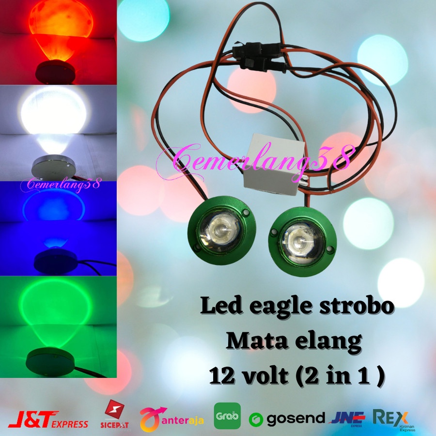 MATA ELANG STROBO 2 in 1 BONUS FLUSHER EAGLE EYE FLASH STROBO KEDIP
