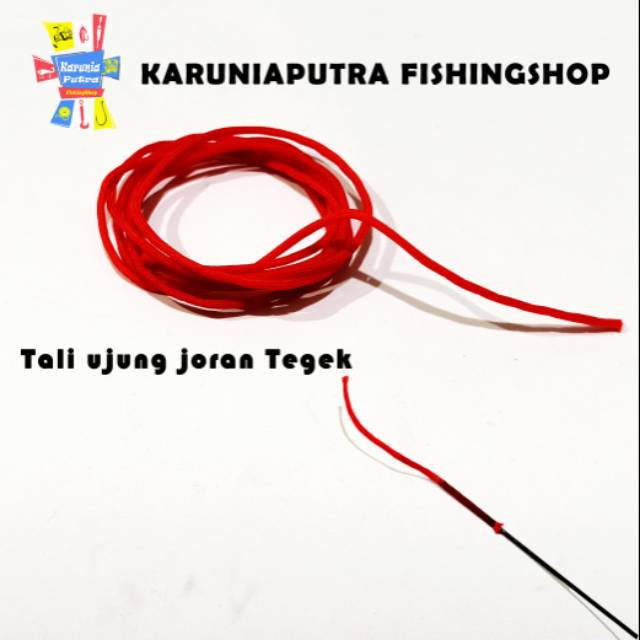 Tali Ujung Joran Tegek Gamaru Red Thread Pole 1meter
