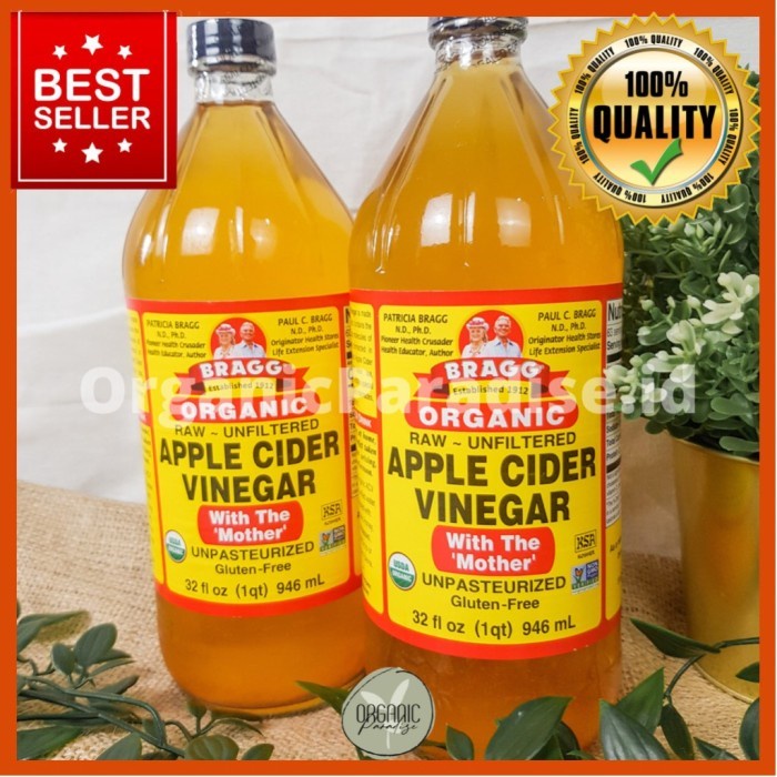 

G02G Bragg Apple Cider Vinegar 946 Ml / Cuka Apel Bragg 946 Ml - No Box Ds5Gh
