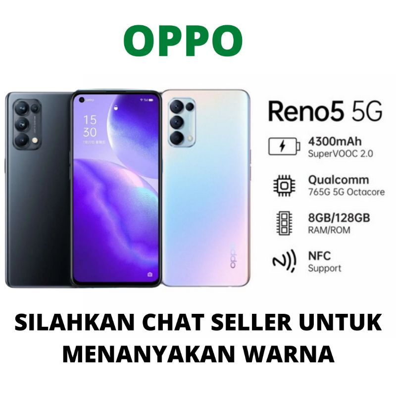 HP BARU OPPO RENO5 | RENO5F | RENO4F 8GB/128GB NEW 100% ORI GARANSI RESMI SELURUH INDONESIA-RENO 5 (5G)